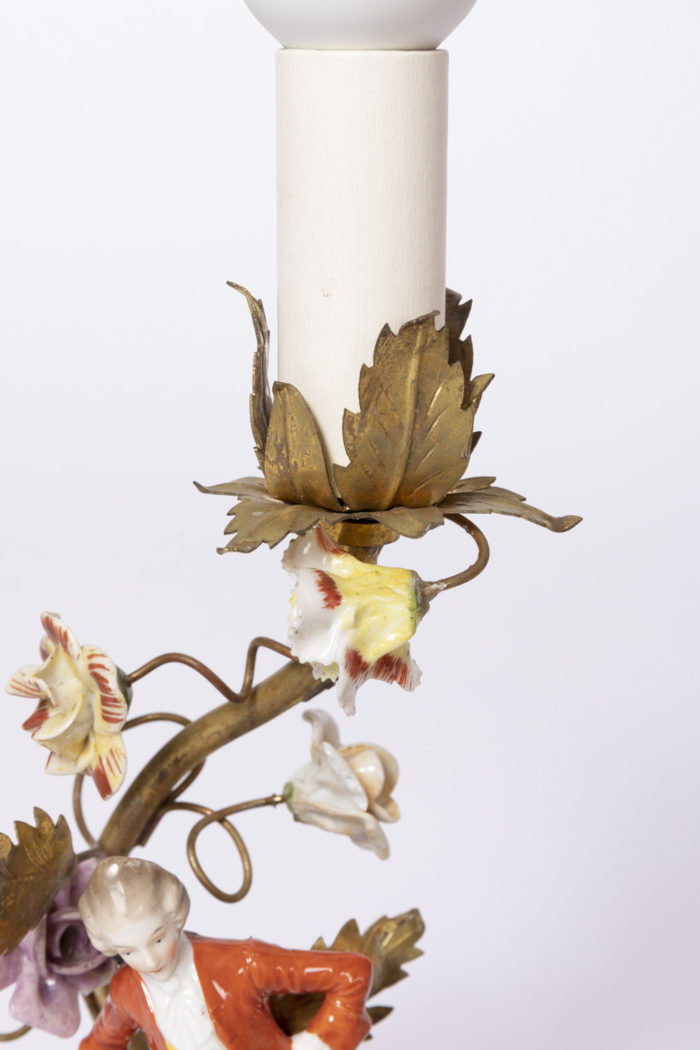 lamps gilt brass foliage decor