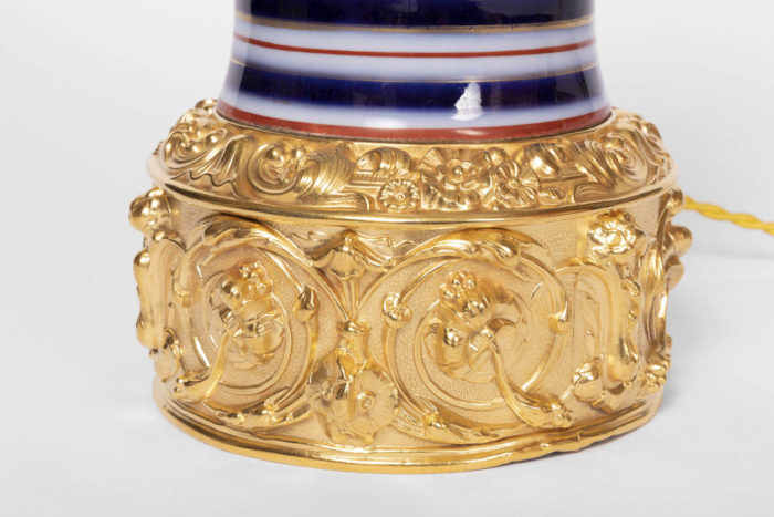 porcelain lamps gilt bronze base