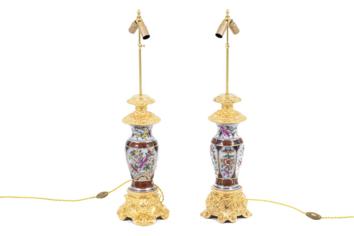 lamps valentine porcelain gilt bronze 3