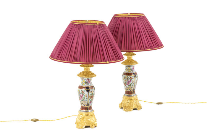 lampes porcelaine valentine bronze doré