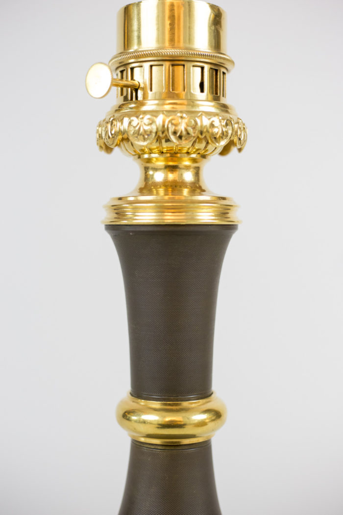 lampes style louis xvi anneau bronze doré