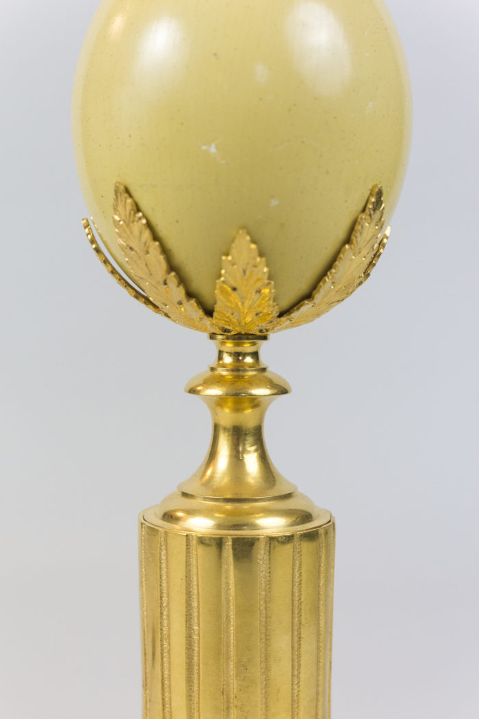 maison charles lamp egg gilt bronze leaves