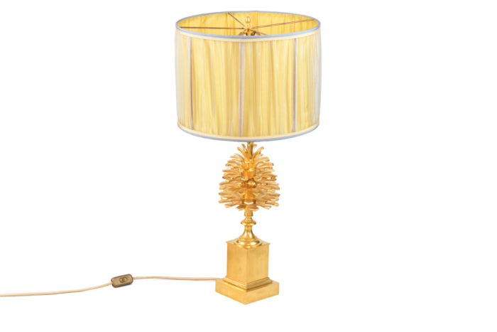 maison charles lamp pinecone gilt bronze