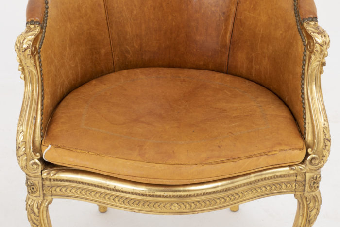 transition style bergere seat leather