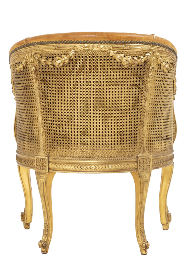 transition style bergere gilt wood back