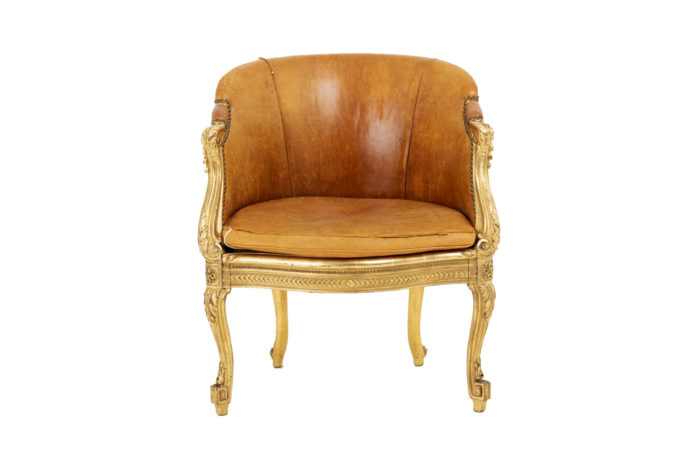 transition style bergere cane gilt wood