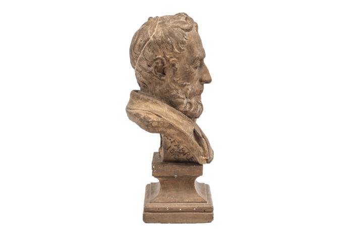 terracotta bust man bearded side