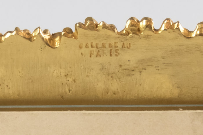 gilt bronze frame signature