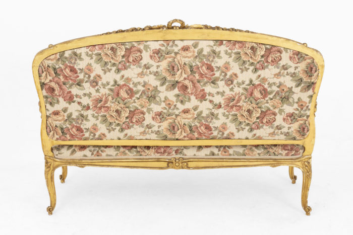 louis xv style sofa gilt wood tapestry back