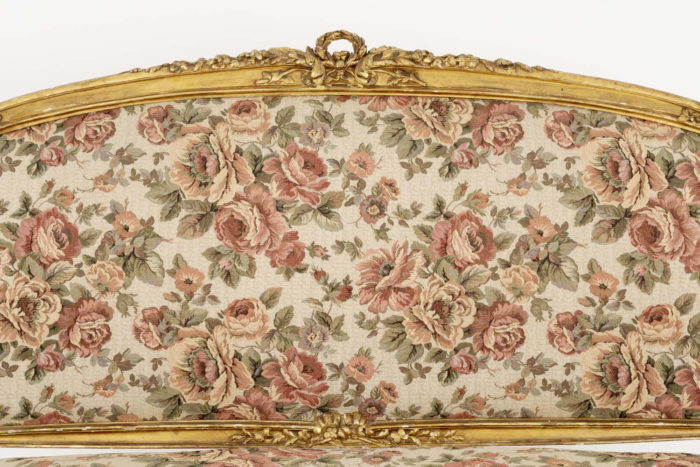 louis xv style sofa gilt wood tapestry back