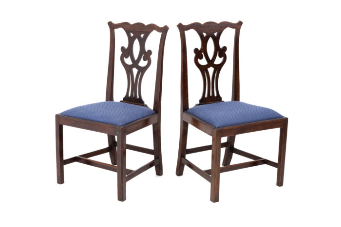 chaises chippendale acajou