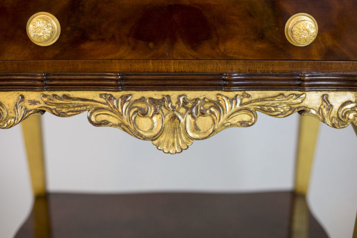 louis xv style bedside tables gilt wood apron