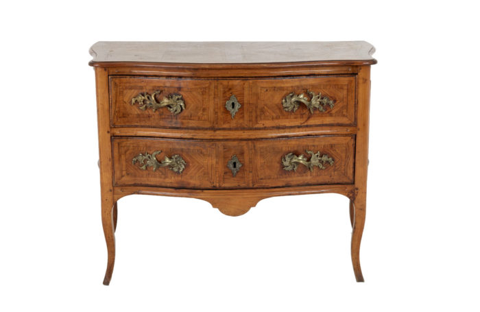 commode louis xv en merisier marqueterie