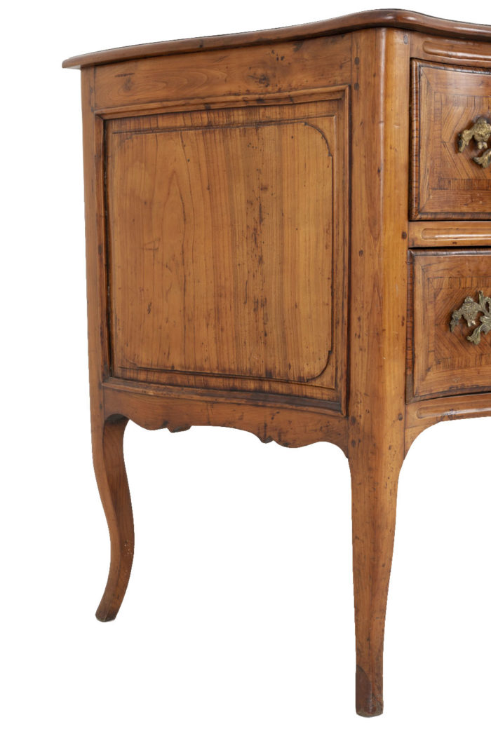 louis xv commode cherrytree marquetry cabriole leg