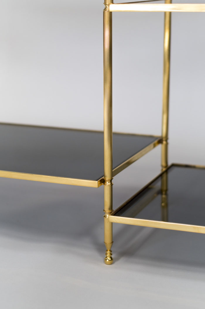 low console gilt brass fluted