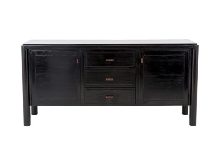 sideboard black lacquered elm 1950's