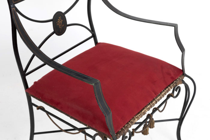 fauteuils style directoire asssise rouge