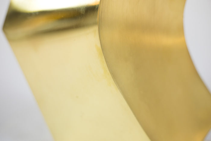 boomerang lamp brushed gilt brass