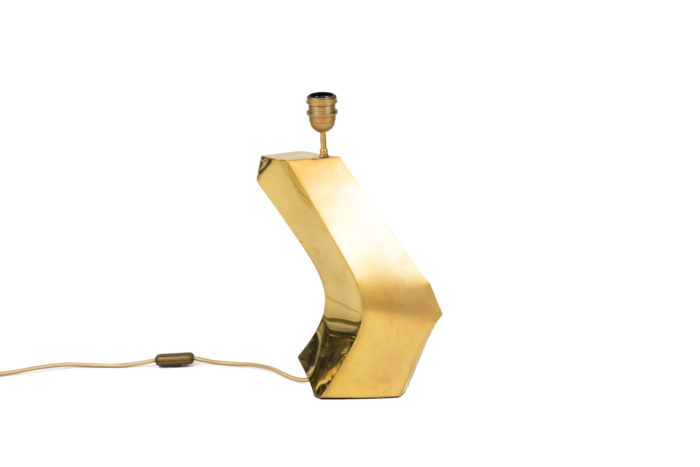 boomerang lamp gilt brass brushed