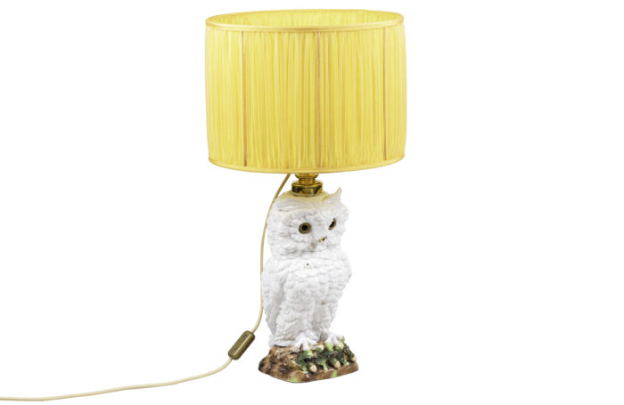 owl lamp earthenware
