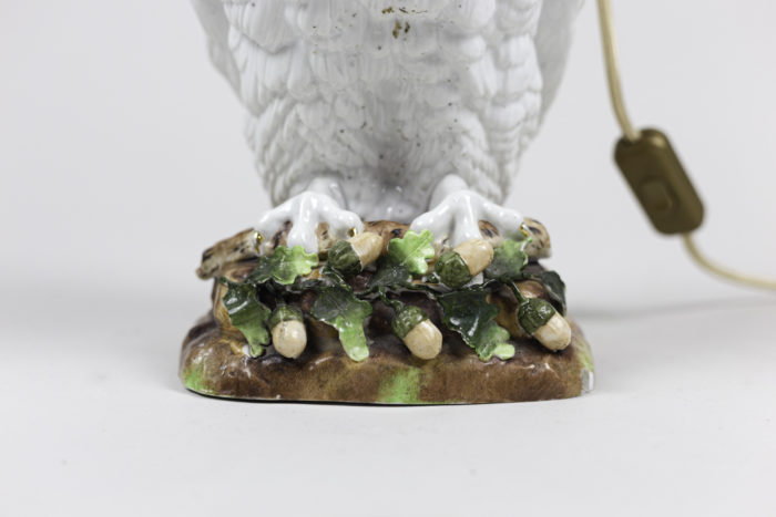 owl lamp earthenware head base
