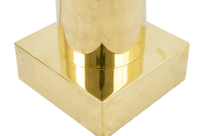 lampe laiton doré base carrée