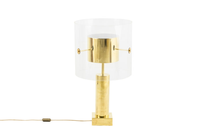 lampe laiton doré lucite