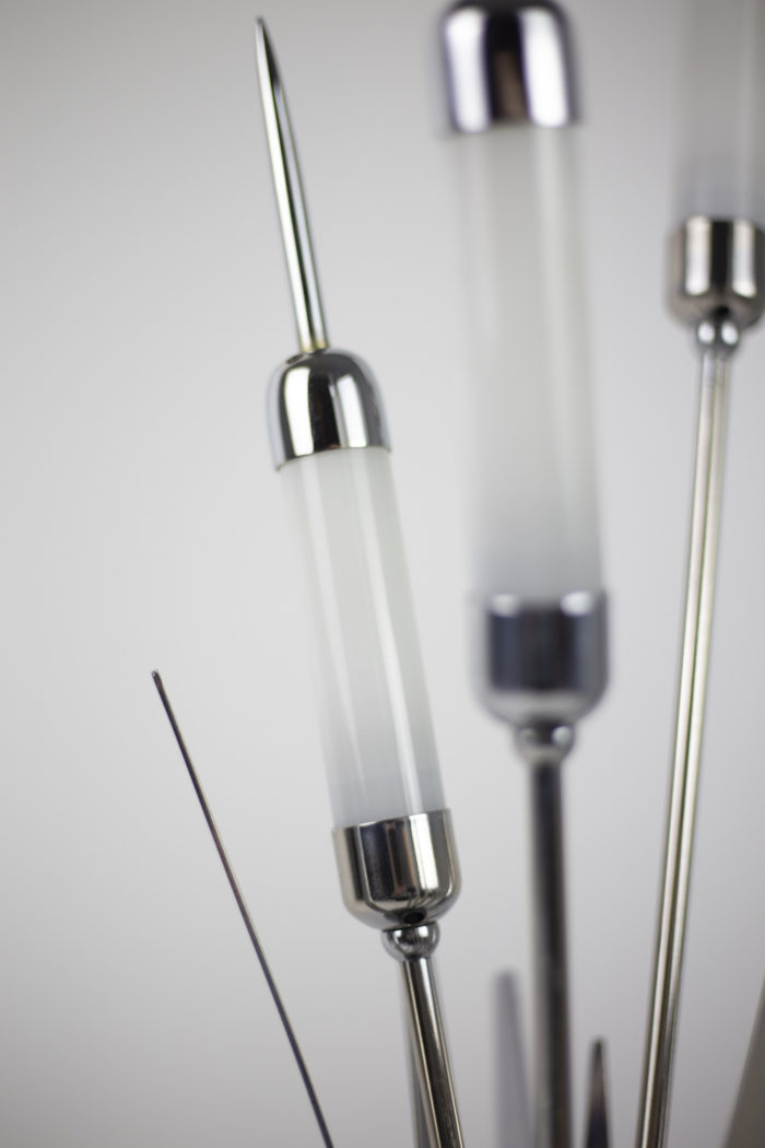 reeds lamp lucite chromed metal