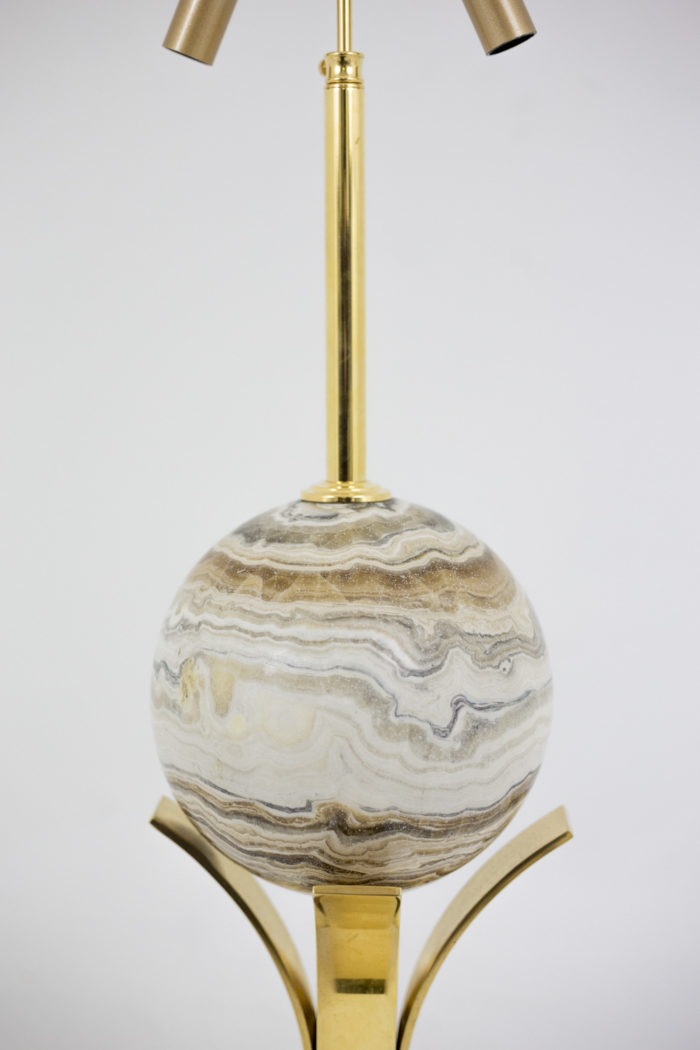 lampe sphère marbre marron blanc