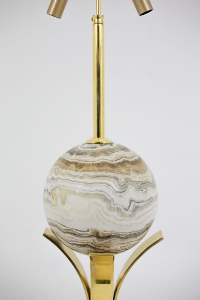 sphere lamp marble brown white