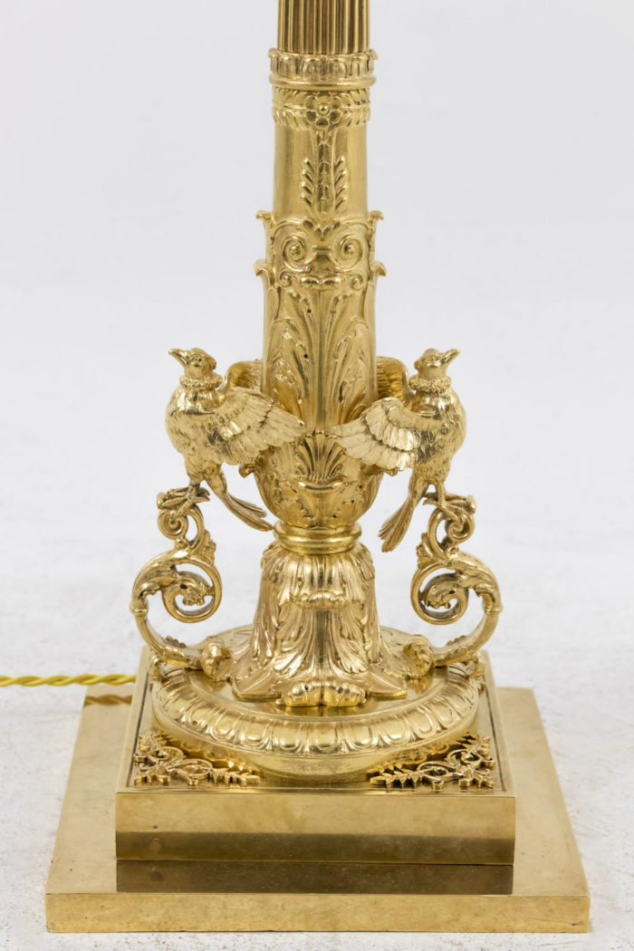 empire style lamp gilt bronze birds