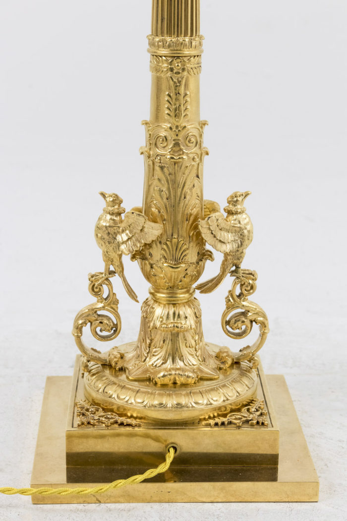empire style lamp acanthus leaves