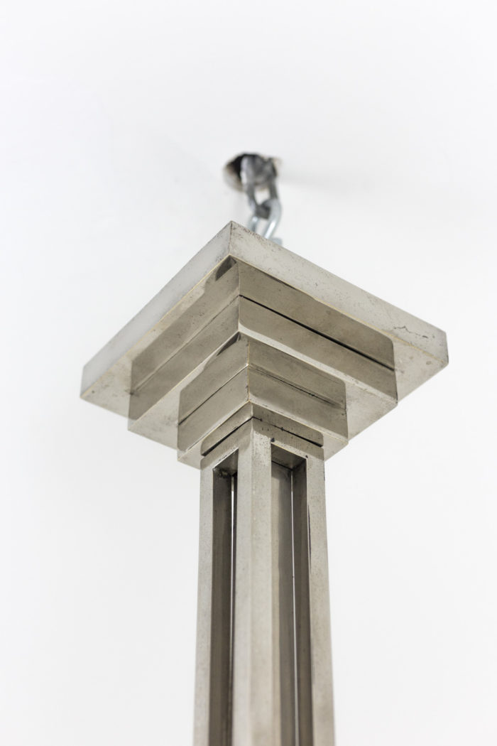 chandelier chromed metal square shaft
