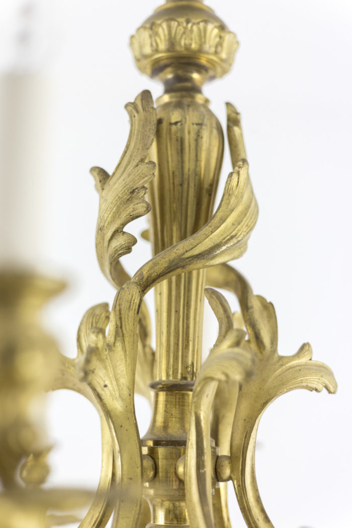 rocaille style chandelier acanthus leaves