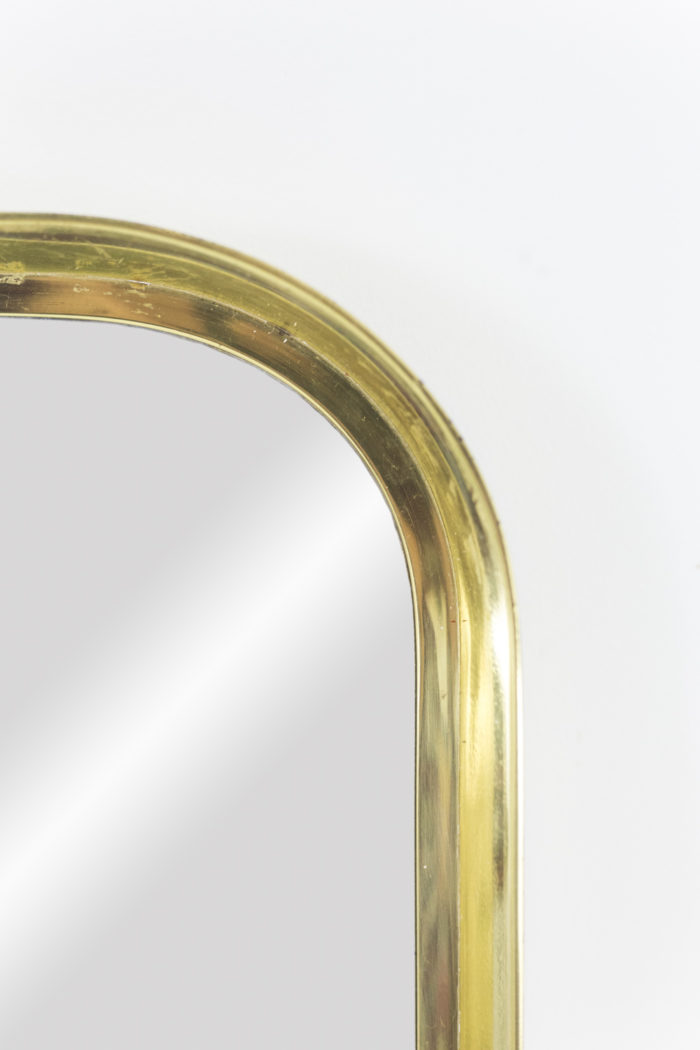 rectangular mirror gilt brass curved angle