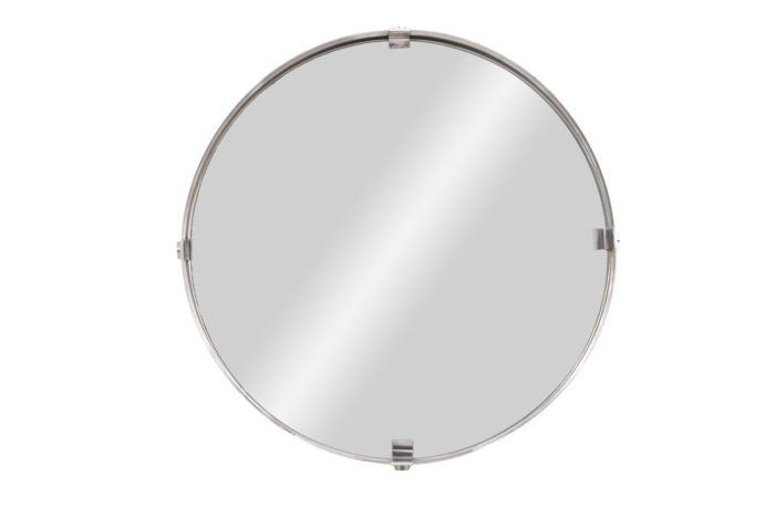 miroir rond inox brossé