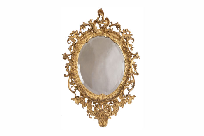 miroir style louis xv bois doré