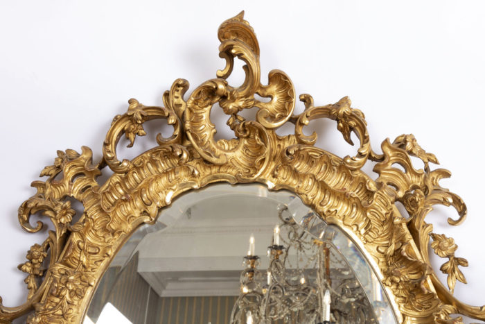 miroir style louis xv crêtes de coq