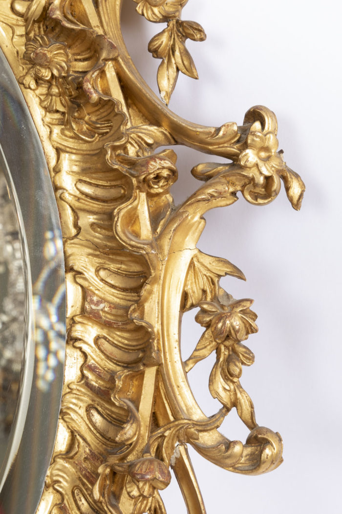 miroir style louis xv fleurs