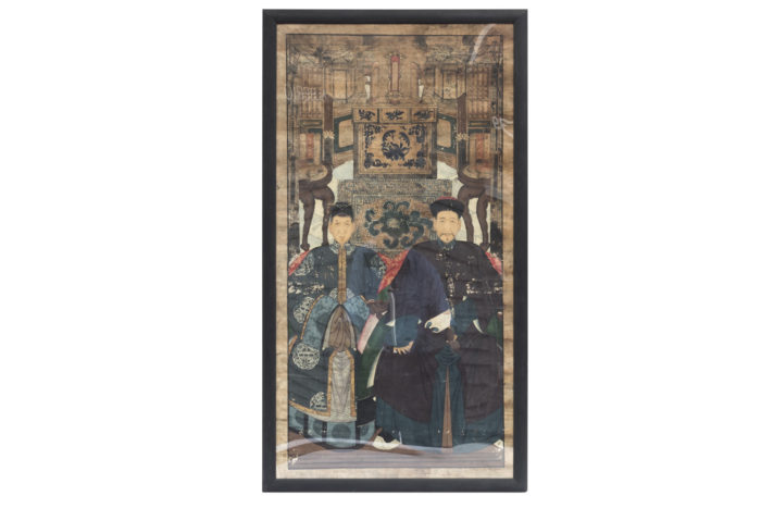 silk painting chinese dignitaries