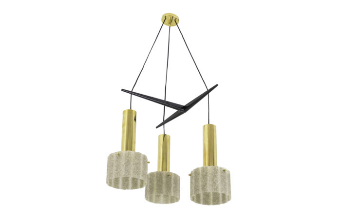 chandelier granite resin gilt brass 1950's