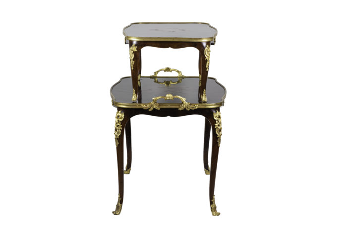 louis xv style tea table mahogany gilt bronze side