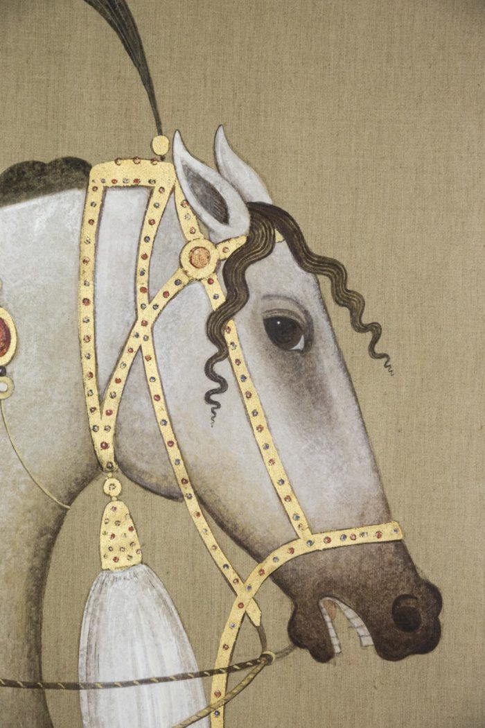 toile cheval arabe tête