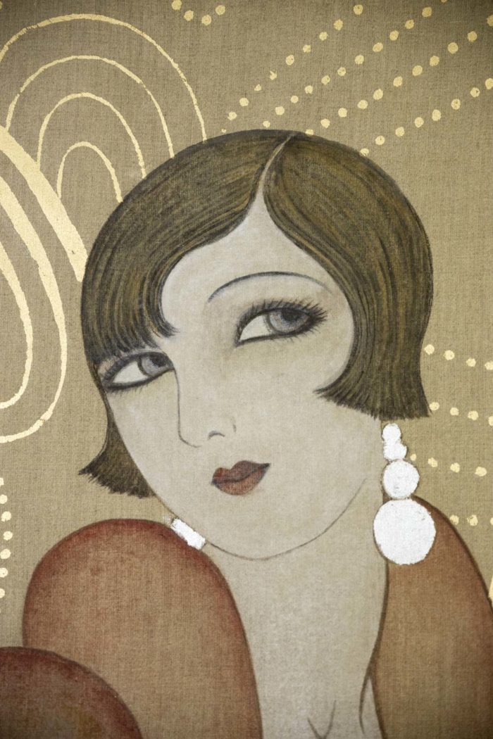 canvas art deco woman face