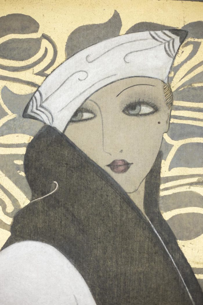 canvas art deco woman face