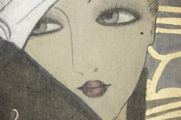 canvas art deco woman face detail