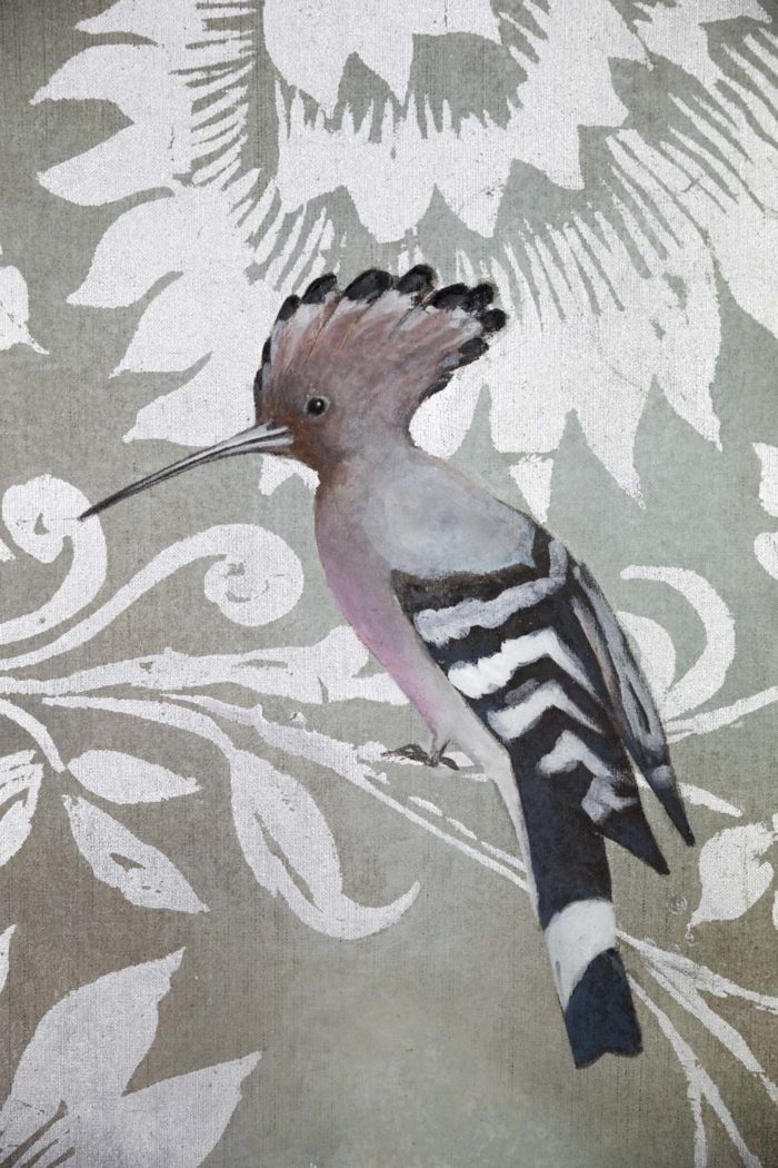 canvas birds hoopoe