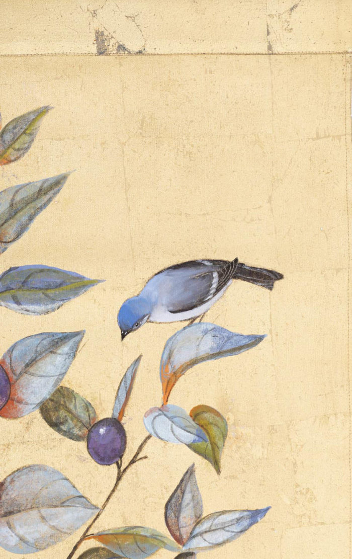 canvas plum tree bird