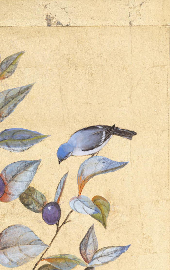 toile prunier oiseau