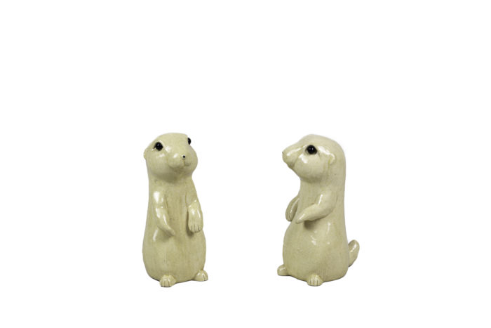 valérie courtet sculpture prairie dog pair